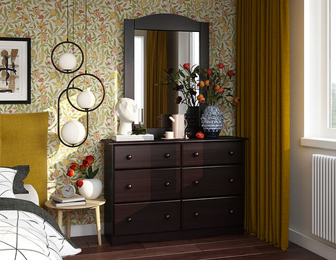 7516 – 100% Solid Wood Double Dresser, Java