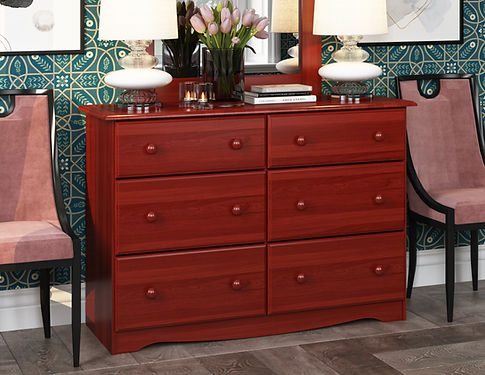 7513 – 100% Solid Wood Double Dresser, Mahogany